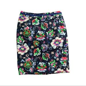 Boden Pencil Skirt Navy Floral size US 8R